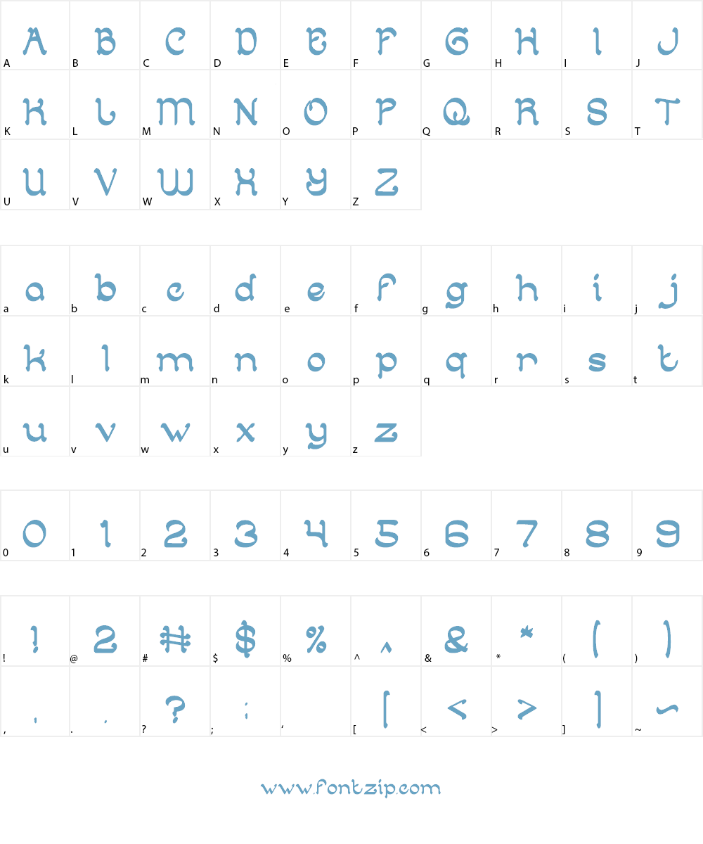 ARABIAN KNIGHT Font Character
